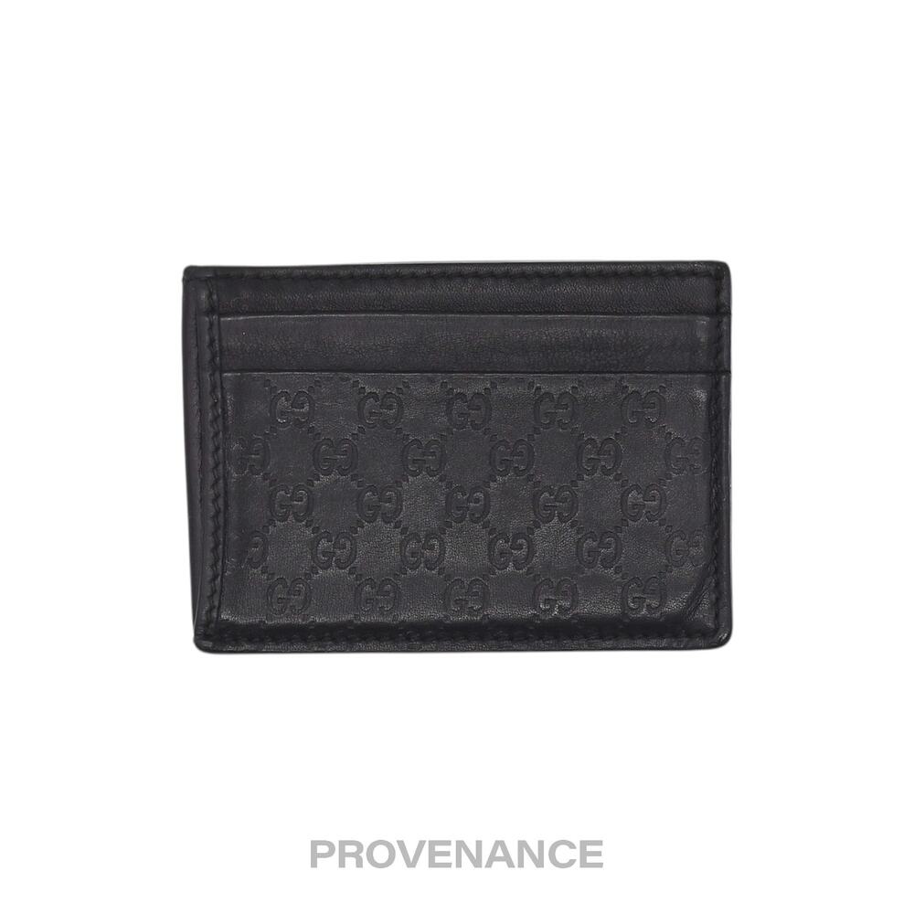 🔴 Gucci Card Holder Wallet - Black MicroGuccissima
